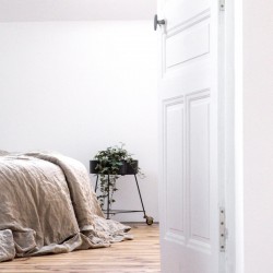 Housse de couette en pur lin naturel lavé non teint et adouci