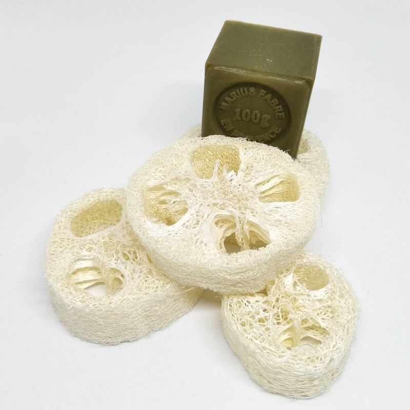 Luffa porte savon couleur ivoire