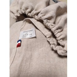 Drap-housse PUR LIN naturel brut lavé