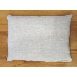 Coussin végétal rempli de lin brun