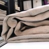 Drap plat en lin grège lavé