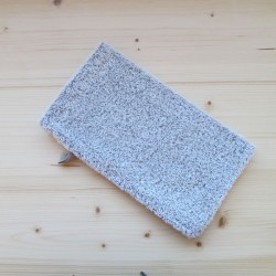 Gant de toilette en lin éponge gris
