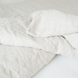 Housse de couette en chanvre blanc