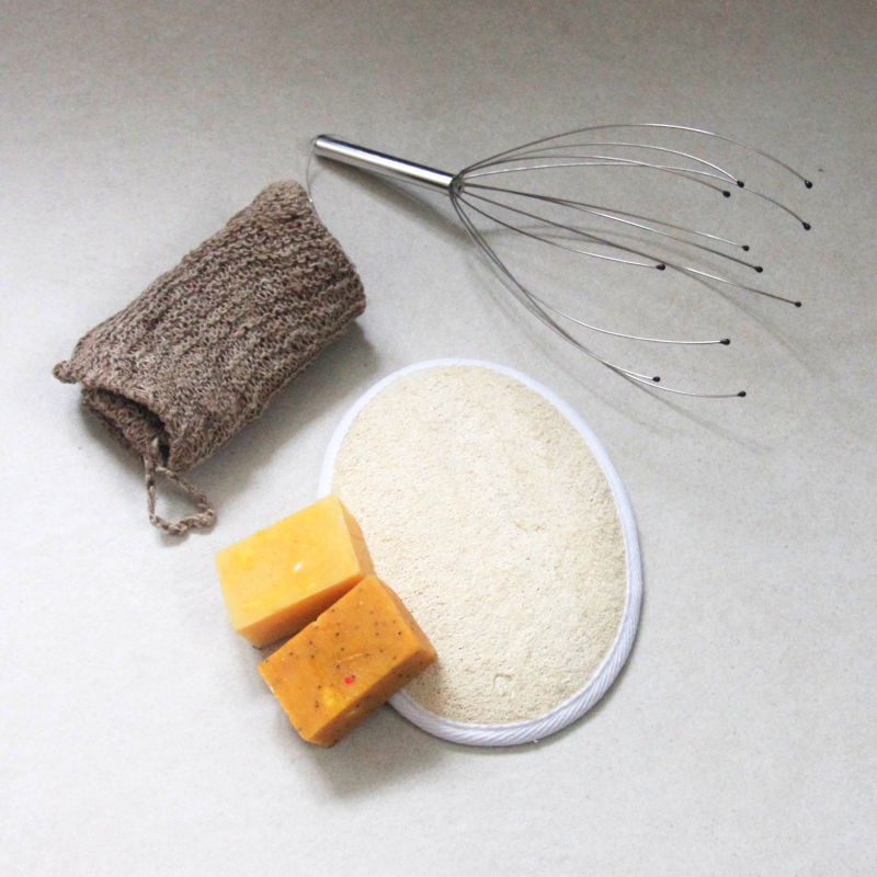 Pad en loofa pour le gommage de la peau