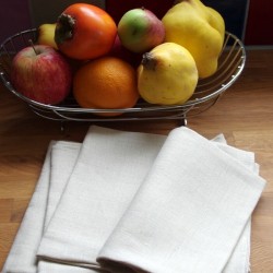 Serviette de table en chanvre grège
