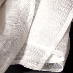 Serviette de table en toile fine de pur lin blanc