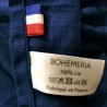 Drap en lin bleu marine