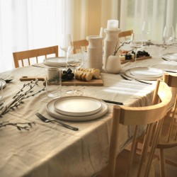 Nappe en lin grège made in France