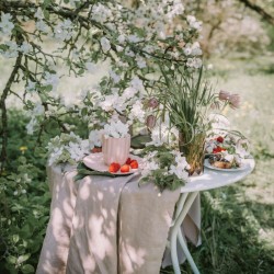 Nappe en pur lin brut naturel beige
