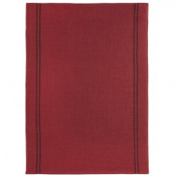 Grand torchon rouge médoc de charvet editions en France pur lin