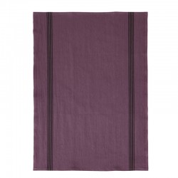 Torchon de cuisine Charvet Editions couleur Aubergine en pur lin épais
