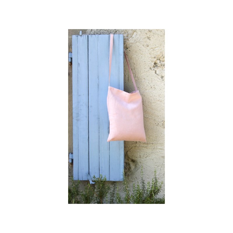Sac rose en lin fabriqué en France