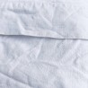 Revers de drap simple et beau en métis blanc + broderie 200 x 280 cm