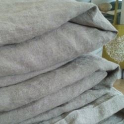 Drap plat plié en chanvre naturel confectionné en France