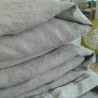 Drap plat plié en chanvre naturel confectionné en France