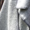 Serviette noire et blanche en lin