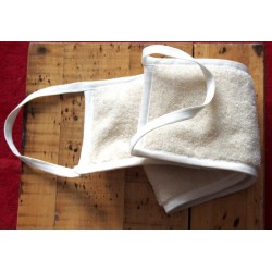 Sangle de gommage pour le dos en LIN couleur crème
