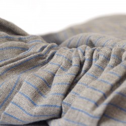 Drap-housse bébé PUR LIN rayures bleues