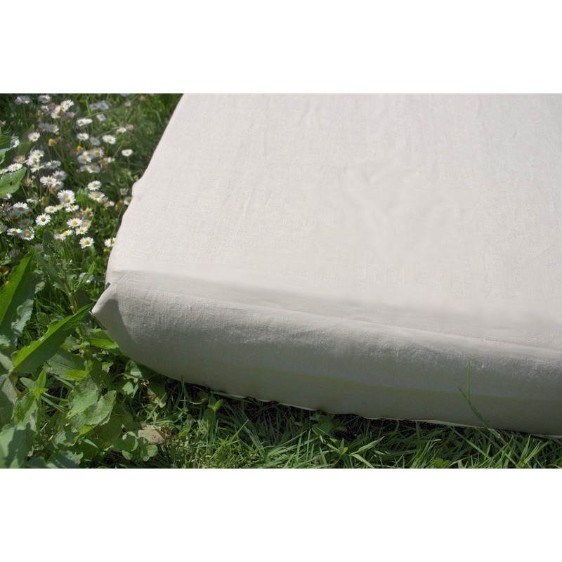 Drap-housse pour bébé en pur lin naturel fabriqué en France