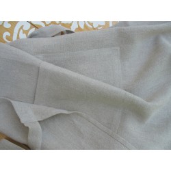 Tablier adulte réglable en pur lin naturel brut