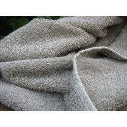 Serviette éponge en lin naturel beige