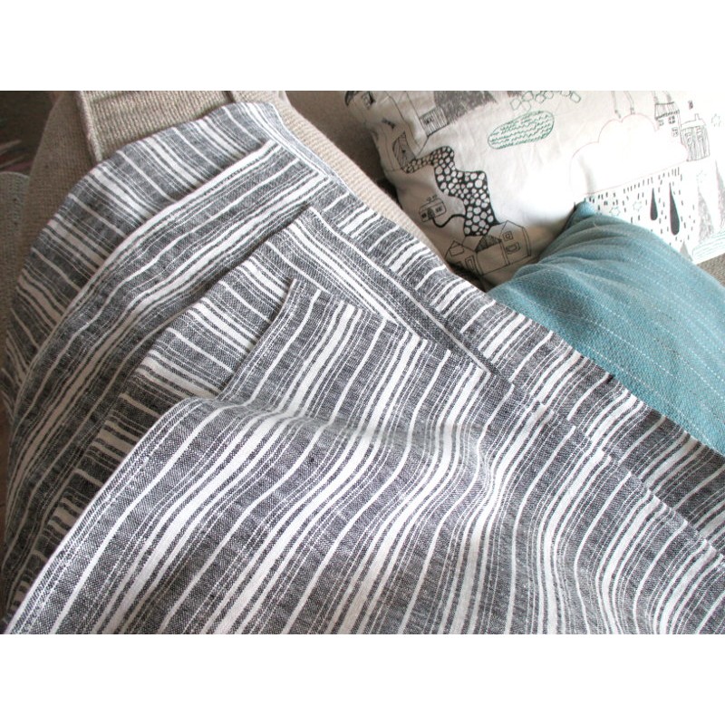 Serviette de table en pur lin Zèbre gris