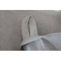 Torchon en pur lin gris