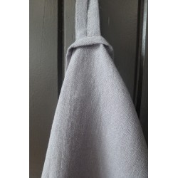 Torchon en pur lin gris